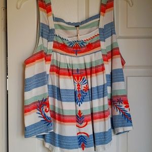 Free people size large multicolor flowy tank top